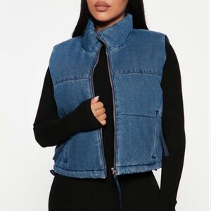 Fashion Nova Classic Blue Vest